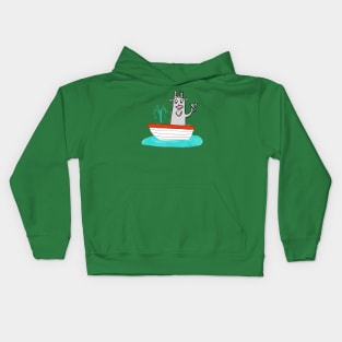 Goat in a Boat Kids Hoodie